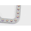 Chrome Plated Zinc Aurore Boreale Bling Frame - 2 Hole